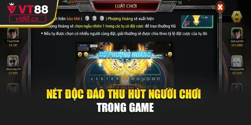 Nét độc đáo thu hút người chơi trong game